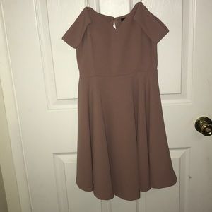 Formal off the shoulder pinky dress